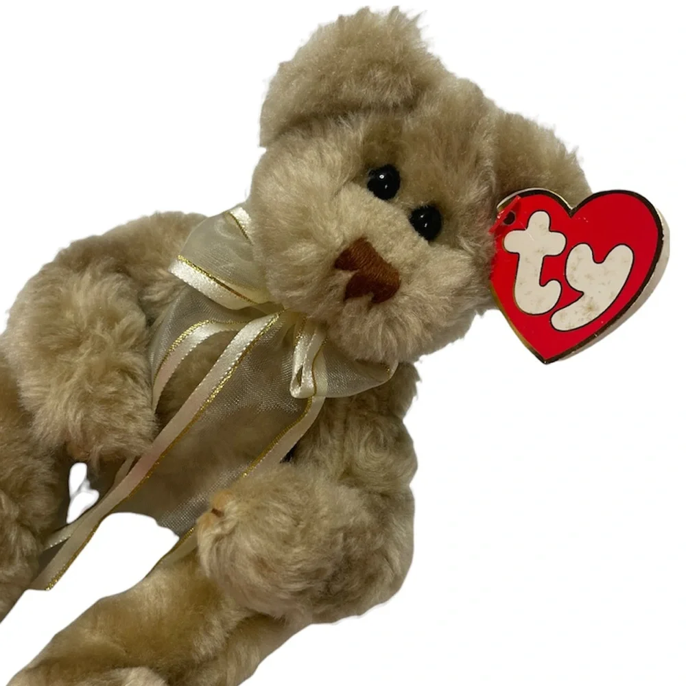 Vintage Teddy Bear Plush Attic Treasures Beverly Gold 93 TY Collectible Classic